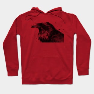 Raven Watercolor Hoodie